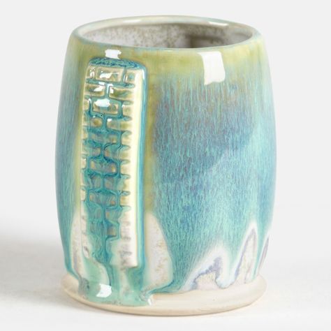 Glaze Combinations | Finish Options for Ceramic Artists | Mayco Glaze Combinations, Ceramic Inspiration, Glaze Ceramics, Ceramics Projects, Green Sapphire, Ceramic Artists, Bud Vases, Earthenware, Aqua Blue