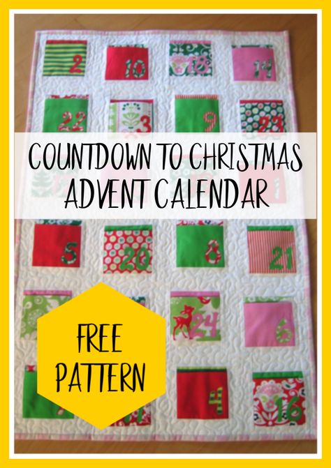 Christmas Sewing Advent Calendar, Fabric Advent Calendar Diy Sewing, Pattern For Advent Calendar, Fabric Advent Calendar With Pockets, Sewing Advent Calendar Free Pattern, How To Make Your Own Advent Calendar, Advent Calendar To Sew, Sew Advent Calendar Free Pattern, Advent Calendar Pattern Free