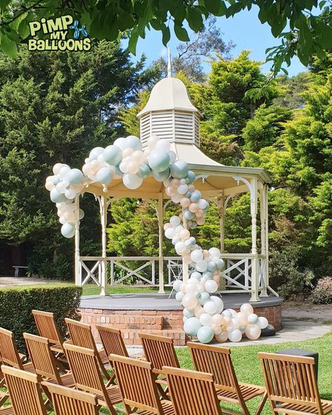 Tam and Trev on Instagram: “It was an absolutely perfect day for a wedding. Congratulations Gabby and Brendan! Thank you for having us be a part of your Best Day Ever!…” Night Wedding Ceremony, Gazebo Wedding Decorations, Gazebo Decor, Gazebo Decorations, Floral Archway, Outdoor Gazebo, Gazebo Wedding, Wedding Congratulations, Engagement Decorations