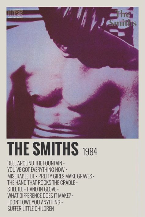 The Smiths Poster, Polaroid Album, Album Posters, Minimalist Music, Vintage Music Posters, Music Poster Ideas, Film Posters Minimalist, Poster Bedroom, Music Poster Design