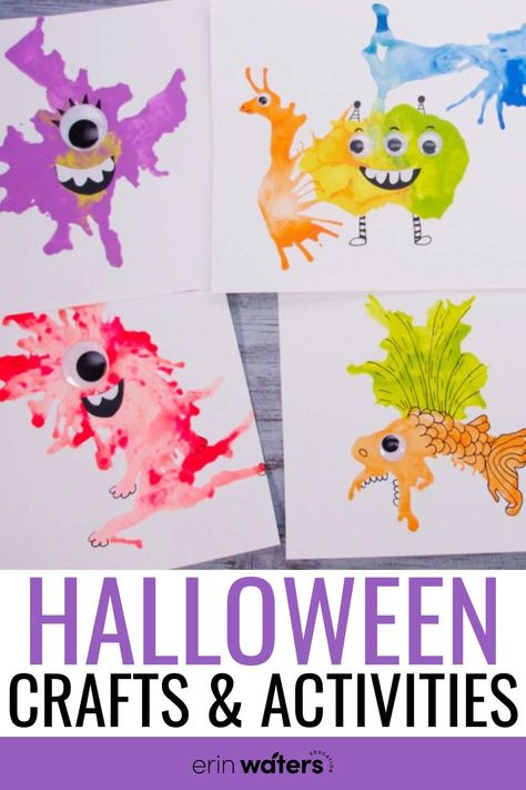 Looking for fun ways to celebrate Halloween in your elementary classroom? On the blog, I am sharing 10 fun and engaging Halloween activities your students will love. I share some Halloween writing prompts, Halloween crafts, Halloween math games, Halloween movies for kids and more! You can use these Halloween ideas for kids all month long. Use these kids activities for morning work, centers, or as party of your classroom Halloween party! Halloween Art Center Preschool, Halloween Themed Learning Activities, Halloween Class Party Games Preschool, Classroom Halloween Party Crafts, Halloween Class Party Preschool, Halloween Party For Kindergarteners, Primary Halloween Activities, Halloween School Crafts 2nd Grade, Halloween Small Group Activities