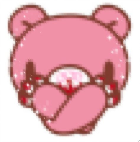 Gloomy Bear Hello Kitty, Bear Hello Kitty, Gloomy Bear, Pixel Art, Hello Kitty, Kitty, Pink, Art