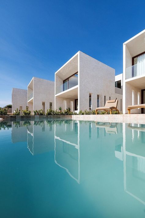 Casamar Housing Complex: Beachfront Getaway in Peru Beach Houses Architecture, Beach Architecture, 2022 Picture, Desert Resort, Beachfront House, Greece Beach, Greece Hotels, Pool Landscape Design, Resort Design