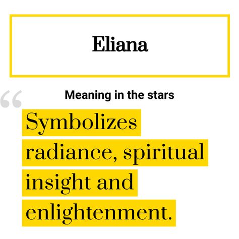 Meaning of the name Eliana Eliana Meaning, Beautiful Names, With Meaning, Names With Meaning, Meant To Be, Spirituality