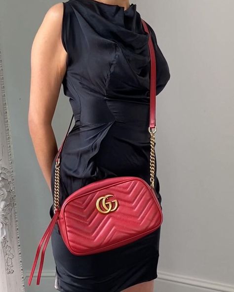 The 10 Best Designer Evening Bags with Video - Handbagholic [Video] [Video] | Gucci bag, Handbag outfit, Fashion Gucci Small Marmont Bag, Gucci Dyonisus Bag, Red Designer Bag, Red Bag Style, Beige Chanel Bag, Red Gucci Bag, Gucci Bag Outfit, Designer Evening Bags, Gucci Marmont Bag