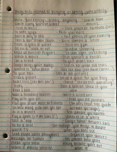 things to do instead of eating. I need this! I eat when I'm bored ALL the time! What To Do When Bored, When Im Bored, Things To Do When Bored, Simple Life Hacks, Im Bored, Bullet Journal Inspiration, What’s Going On, Journal Writing, Self Improvement