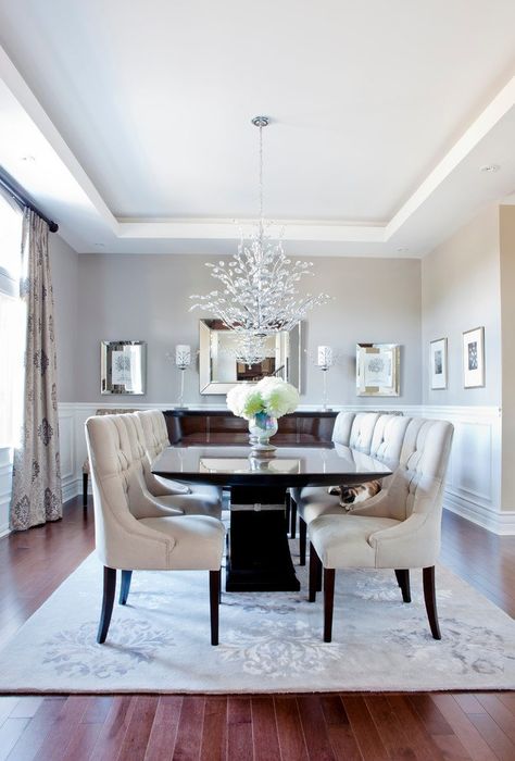 15 Terrific Transitional Dining Room Designs That Will Fit In Your Home Dining Room Decor Traditional, Formal Dining Room Sets, Transitional Dining Room, Dining Room Remodel, Dining Design, Modern Dining Room Tables, Dining Room Interiors, Interior Remodel, Beautiful Dining Rooms