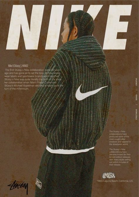 Nike X Stussy Nike X Stussy, Nike Poster, Nike Streetwear, Vintage Poster Design, Nike Wallpaper, Images Vintage, The Text, Poster Vintage, Room Posters