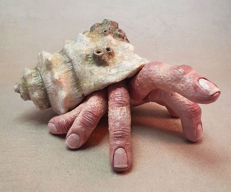 Crab Sculpture, Handmade Statue, Horror Decor, Resin Model, Hermit Crab, Resin Sculpture, Animal Statues, Modern Sculpture, Action Figures Toys