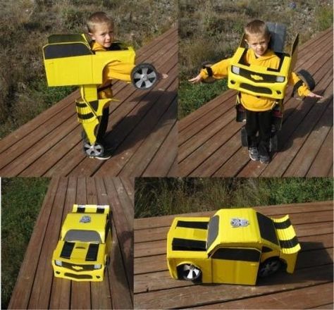 Transformer costume Transformer Halloween Costume, Costume Template, Transformer Costume, Car Costume, Transformers Birthday Parties, Lego Costume, Transformer Party, Diy Jar, Transformer Birthday