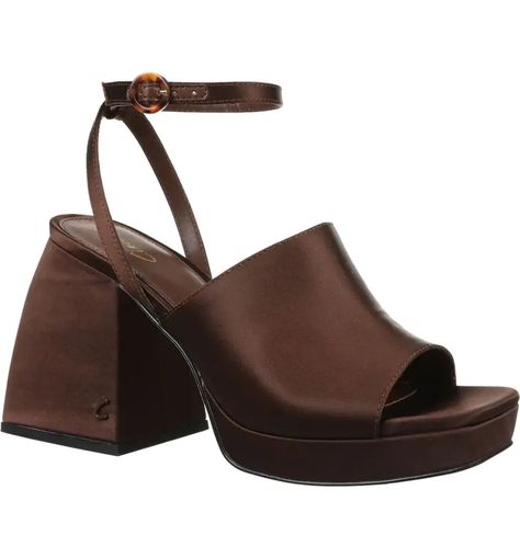 Women's Heeled Sandals | Nordstrom Brown Heeled Sandals, Sandals Nordstrom, Funky Shoes, Chic Shoes, Strap Sandals Women, Shoe Inspo, Aesthetic Shoes, Swag Shoes, 70s Inspired