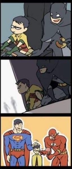 Reverse Robins, Robin Dc, Univers Dc, Batman Universe, Im Batman, Dc Memes, Tim Drake, Damian Wayne, Batman Family