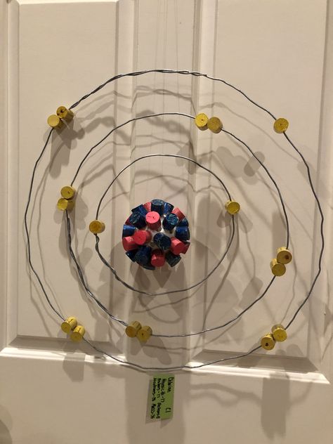 Chlorine Atom Model Project, Atom Model, Science Models, Wet Felting Projects, Science Projects, Atom, Wet Felting, School Projects, Felting Projects