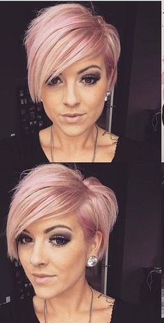 Short Asymmetrical Haircut, Asymmetrical Haircut, Chic Short Hair, Long Pixie, Long Bangs, Haircut And Color, Short Pixie Haircuts, Short Hairstyle, Pixie Cuts