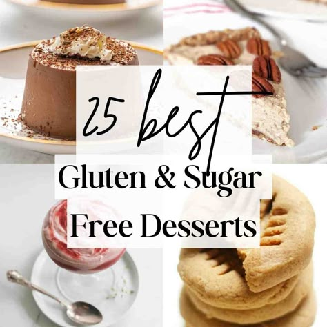 Gluten Sugar And Dairy Free Recipes, Gluten Dairy Sugar Free Desserts, Dairy Sugar And Gluten Free Recipes, Paleo Dessert Recipes No Sugar, Gluten Free Dairy Free Sugar Free Snacks, Gluten Free Low Sugar Recipes, Sugar And Gluten Free Recipes, Gf Sugar Free Desserts, Gluten Free Dairy Free Sugar Free Dessert