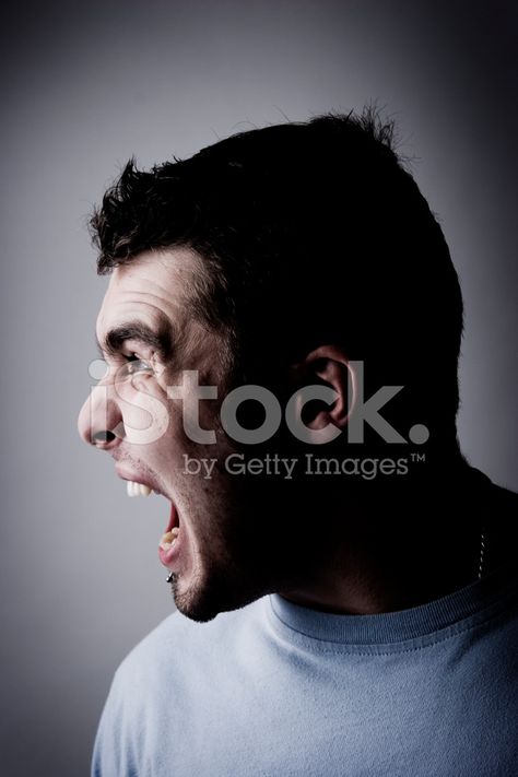 Man Screaming Side Profile, Side Profile Portrait, Saul Bass Posters, Guy Screaming, Man Screaming, Side View Of Face, Screaming Girl, Profile Portrait, Brown Hair Men