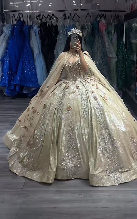 Traditional Quinceanera Dresses Mexican, Champagne Quince Dresses, Champagne Quinceanera, 15 Birthday Dresses, Quince Dresses Champagne, Quinceanera Dresses Mexican, Champagne Quinceanera Dresses, 30 Aesthetic, Debut Gowns