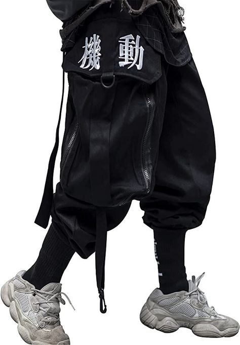 Streetwear Men Outfits Street Fashion, Japanese Streetwear Mens, Techwear Cargo Pants, Japanese Techwear, Japanese Street Fashion Men, Harajuku Jacket, Embroidery Japanese, Techwear Jacket, Underground Clothing