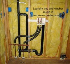 Laundry Room Plumbing, Plumbing Vent, Plumbing Diagram, Plumbing Layout, Laundry Box, Box Installation, Sink Plumbing, Pex Plumbing, Basement Laundry Room