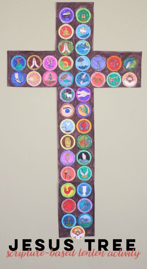 Jesus Tree, Lenten Activities, 40 Days Of Lent, Gospel Of Matthew, Catholic Lent, Jesse Tree, Lenten Season, Felt Ornaments Patterns, Liturgical Seasons