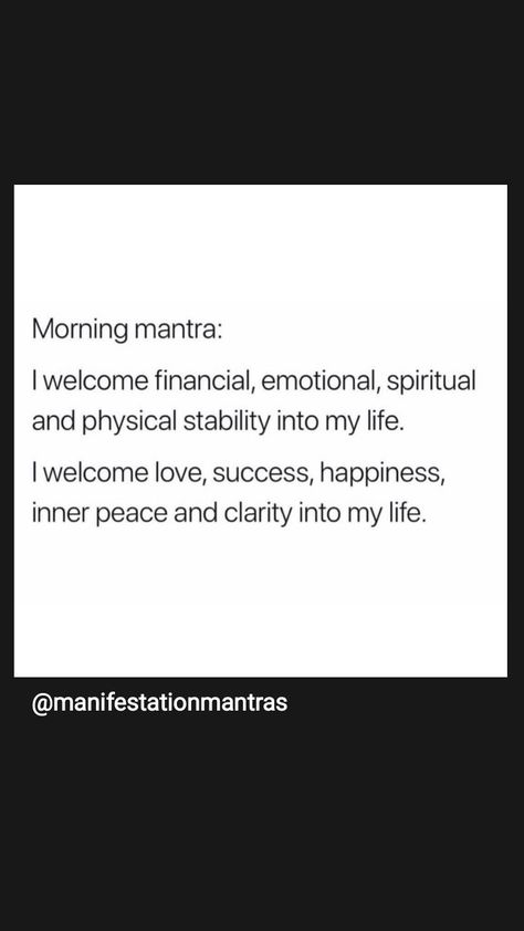 Strength Mantra, Todays Mantra, Morning Mantras, Morning Mantra, Healthy Happy Life, Life Mantras, Daily Mantra, Healing Meditation, Manifestation Affirmations