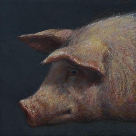 Pig Paintings, Idea Man, Pig Painting, Pig Art, Watercolor Art Lessons, Animal Painting, Ap Art, Traditional Paintings, Angel Art