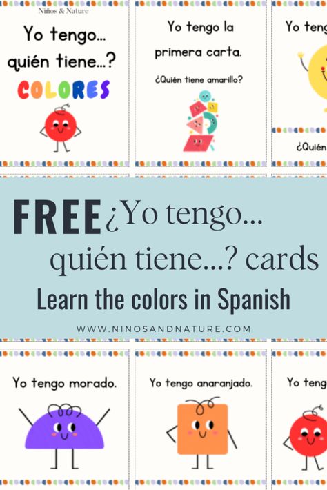 Teaching Spanish To Preschoolers, Spanish Games For Kids, Color Lesson Plans, Colors In Spanish, Beginner Spanish Lessons, Bilingual Kindergarten, Free Spanish Lessons, Preschool Spanish, Spanish Classroom Activities