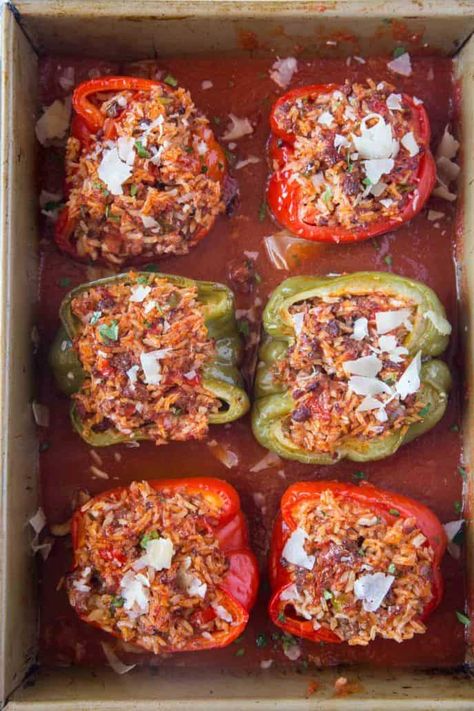 Check out this list of the best stuffed peppers recipes from around the web. Including vegan stuffed peppers, keto stuffed peppers, and more! Best Stuffed Pepper Recipe, Stuffed Pepper Recipe, Italian Stuffed Peppers, Vegan Stuffed Peppers, Pepper Recipe, Beef Rice, Stuffed Pepper, Beef And Rice, Peppers Recipes