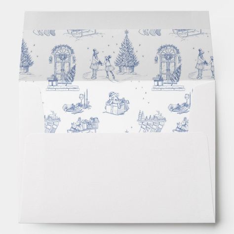 Christmas Blue, Custom Envelopes, Custom Stationery, Addressing Envelopes, Blue Christmas, Winter Holiday, Christmas Wedding, Holiday Christmas, Winter Holidays