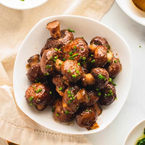 Miso Glazed Mushrooms | Mikha Eats Best Sauteed Mushrooms, Caprese Avocado, Healthy Mushroom Recipes, Best Mushroom Recipe, Asian Ingredients, Butter Mushrooms, Easy Macaroni Salad, Mushroom Tacos, Easy Vegetable Side Dishes