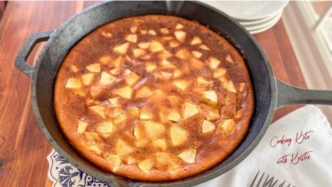 Apple Dutch Baby - Cooking Keto With Kristie Apple Dutch Baby, Keto Egg Recipes, Cooking Keto With Kristie, Keto Sweet Treats, Keto Egg Recipe, Dutch Baby Recipe, Simply Keto, Low Carb Breakfasts, Baby Recipe