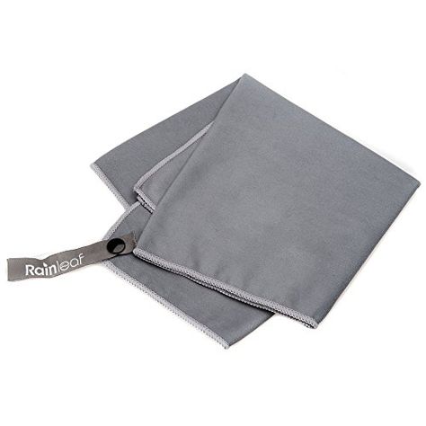 Camping Towels - RainLeaf Antibacterial Microfiber Towel XLarge 30 x 60 inches Gray ** Check out this great product. Sweat Towel, Workout Towel, Voyage London, Microfibre Hair Towel, Microfibre Towel, Clay Pigeons, Gym Backpack, Camping Towel, Beach Swim