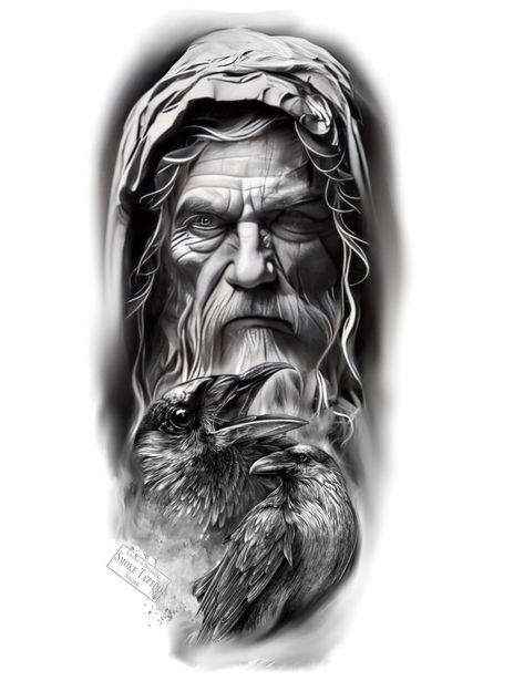 Tattoo Odin, Fake Skin Tattoo, Infinity Tattoo With Feather, Chest Tattoo Drawings, Viking Warrior Tattoos, Celtic Tattoo Designs, Dna Tattoo, Zeus Tattoo, Animal Tattoo Ideas