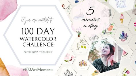 Daily Art Challenge, Portulaca Flowers, Watercolor Challenge, Watercolour Challenge, Almond Blossom, Compass Rose, Class Projects, Wall Gallery, Art Table