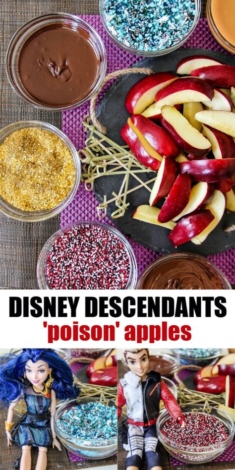 Descendants Snack Ideas, Descendants Movie Night Food, Descendants Movie Night, Descendants Themed Food, Descendants Food Ideas, Descendants Party Ideas Food, Descendants Party Food, Descendants Party Ideas, Movie Foods