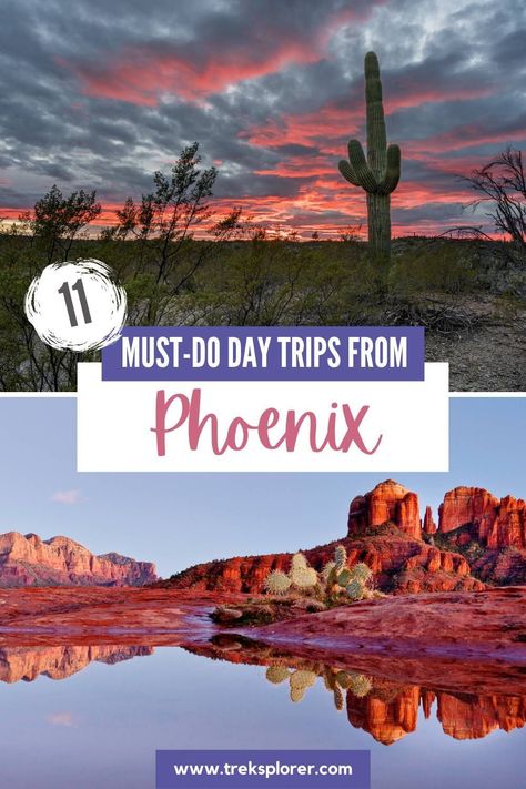 Pack your bags for unforgettable day trips from Phoenix, Arizona! Discover the quirky charm of Bisbee, delve into the geological wonders of Petrified Forest National Park, and wander through the historic streets of Prescott. Get ready to explore the best of the Grand Canyon State. Salt River Arizona, Wickenburg Arizona, Arizona Day Trips, Montezuma Castle National Monument, Arizona Summer, Slide Rock State Park, Arizona Adventure, Petrified Forest National Park, Arizona Vacation