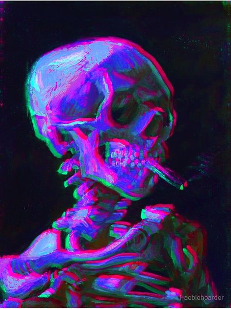 "Abstract neon Smoking skeleton skull- Vincent van gogh" Poster by Faeblehoarder | Redbubble Vincent Van Gogh Poster, Van Gogh Poster, Vincent Van Gogh, Van Gogh, Skeleton, Neon, Van, For Sale, T Shirt