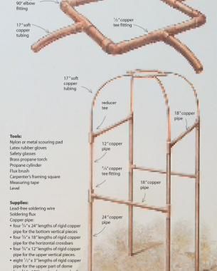 Diy Garden Trellis, Fine Gardening, Drawing Simple, Diy Pergola, Copper Pipe, Garden Trellis, Garden Structures, Garden Crafts, Outdoor Play