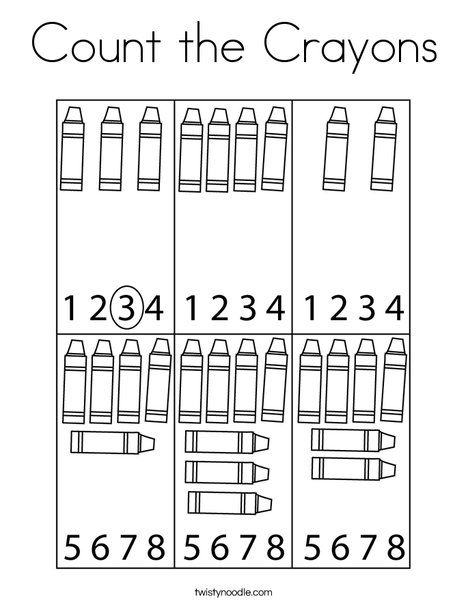 Count the Crayons Coloring Page - Twisty Noodle The Crayons Book Of Numbers Activities, Crayons Activities For Preschool, Crayon Coloring Page, Crayon Activities, Crayon Book, Handwriting Worksheets For Kids, Classroom Wishlist, Shapes Worksheet Kindergarten, Welcome To School