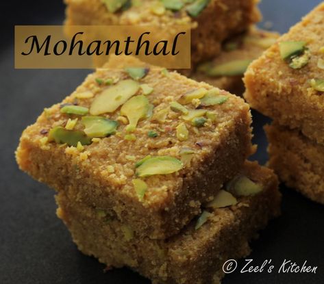 Wheat Halwa Recipe, Sankat Mochan Hanuman, Mohanthal Recipe, Diwali Party Ideas, Diwali Faral, Diwali Treats, Diwali Mithai, Easy Indian Sweet Recipes, Hanuman Mandir