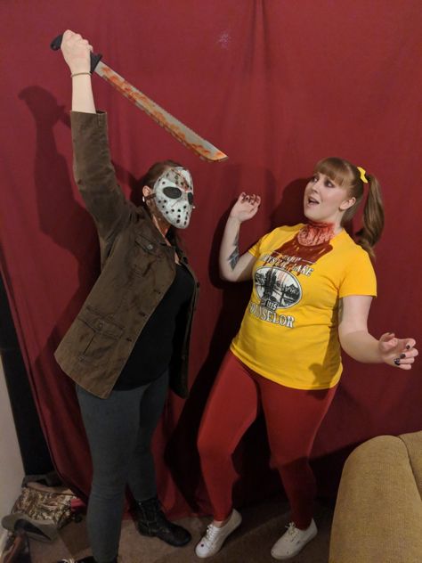 Crystal Lake Camp Counselor Costume, Jason And Camp Counselor Costume, Jason Friday The 13th Costume, Camp Counselor Costume, Camp Counselor Jason, Crystal Lake Camp, Movie Outfit, Jason Friday, Outfits Baggy