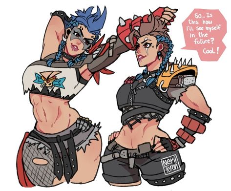 Overwatch Junkerqueen, Junker Queen, Overwatch Funny, Overwatch Wallpapers, Buff Women, Overwatch Comic, Overwatch Fan Art, Overwatch 2, I Am A Queen