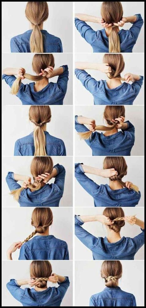 Braided Bun Styles, Updo Easy, Braids Updo, Dunner Wordend Haar, Chignon Bun, Low Bun Hairstyles, Bun Styles, Messy Buns, Messy Bun Hairstyles