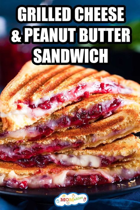 Two favorite sandwiches collide into one epic PB&J grilled cheese! Peanut Butter Grilled Cheese, Strange Food, Sandwich For Lunch, Lunch Sides, Butter Sandwich, Ham And Cheese Sandwich, Peanut Butter Sandwich, Grilled Cheese Recipes, Butter Cheese