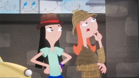 Candace And Stacey, Stacy Hirano, Candace And Jeremy, Sherlock And Watson, London Ideas, Phineas Y Ferb, Journal Books, Phineas And Ferb, Disney Stuff