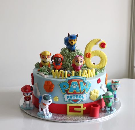 Paw patrol cake Butter Cream Cake, Paw Patrol Cupcakes, Paw Patrol Cake, Patrol Party, Paw Patrol Party, Birthday Themes, Buttercream Cake, Cream Cake, 4th Birthday