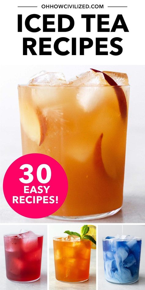 Lipton Iced Tea Recipe, Best Iced Tea Recipe, Caffeinated Drinks, National Iced Tea Day, Hot Tea Recipes, Cold Brew Tea, Cold Brew Iced Tea, Easy Mocktail Recipes, Tea Party Sandwiches