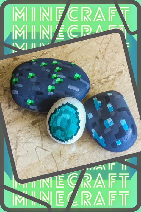 Expect more rock paintings from me! ;) Minecraft Rock Painting, E Craft, Rock Painting Art, Rock Painting, Rafting, Painting Art, Painted Rocks, Minecraft, Sugar Cookie