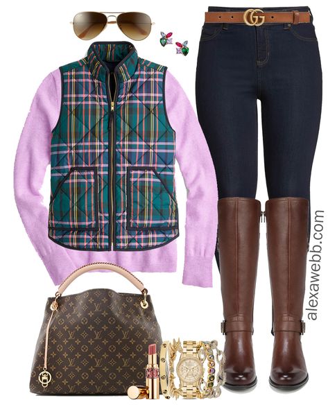 Plus Size Plaid Vest Outfit - Alexa Webb Plaid Vest Outfit, Patagonia Vest Outfit, I Am Mad, Weekend Inspiration, Alexa Webb, Mens Fashion Dressy, Vest Outfit, Plaid Outfits, Plaid Vest