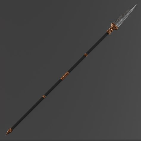 Double Sided Spear Concept Design, Fantasy Spear Art, Fantasy Spear Concept Design, Spear Fantasy Art, Sci Fi Spear, Spear Designs Art, Spear Concept Art, Dnd Spear, Spear Rpg